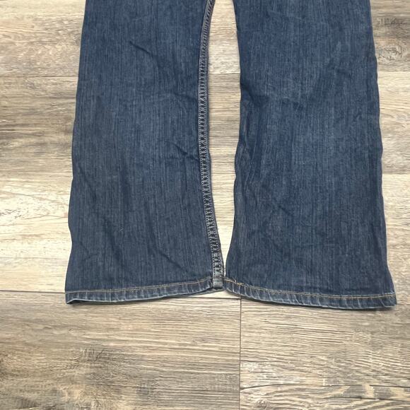 Levis 505 Mid Wash Faded Blue Men 34x30 Regular Fit Straight Denim Jeans Red Tab - Picture 13 of 15